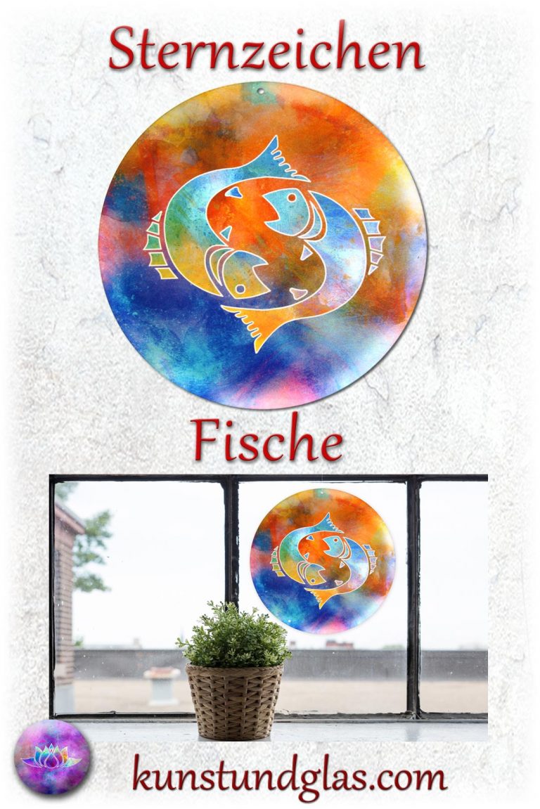 #Fensterbild ✯ #Fische Nr. 02. Sonnen #Lichtfänger #Fenster #Glas #Bild #Dekoration #Astrologie #Geschenk Tierkreiszeichen - Eigenschaften: tapfer, willensstark, #fleißig, risikofreudig, missmutig, ungeduldig, gewaltbereit Material: künstlerisch gestaltetes Acrylglas mit Loch zum aufhängen. Wunderschöner künstlerisch gestalteter #Sonnenfänger mit leuchtenden Farben. Farbenprächtige #Fensterdekoration auch für den Außenbereich wie Balkon, Terrasse oder Garten sehr gut geeignet.