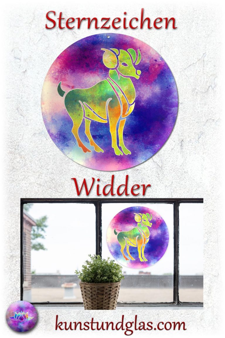 Star Sign Widder - Kunst und Glas
